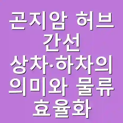 곤지암 허브 간선 상차·하차의 의미와 물류 효율화