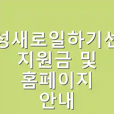 여성새로일하기센터 지원금 및 홈페이지 안내